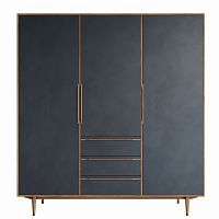 шкаф bruni black трехстворчатый черный в Королёве