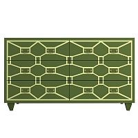 зеленый комод emerald 6 ящиков зеленый, золотой в Королёве