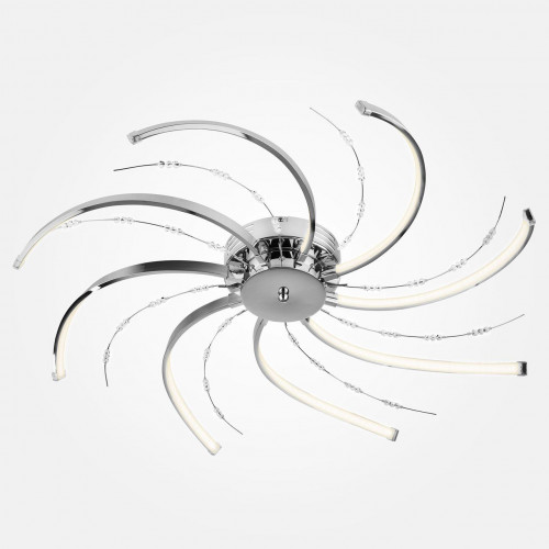 потолочная светодиодная люстра eurosvet twist 90054/8 хром в Королёве