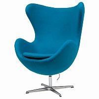 кресло egg chair кашемир голубое в Королёве