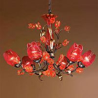 люстра 6755/8 v0889 от mm lampadari коричневая/красная в Королёве