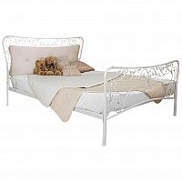 кованая двуспальная кровать 160х200 белая lina в Королёве