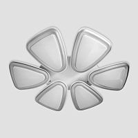 потолочная светодиодная люстра ambrella light orbital granule fg1014/6 wh/sl 410w d1040*800 в Королёве