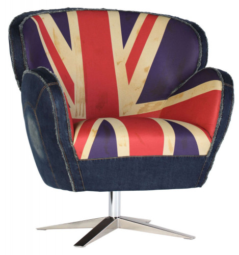 кресло aizek uk flag красное-синее в Королёве