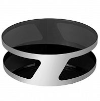 столик журнальный circle black серебряный , чёрный в Королёве