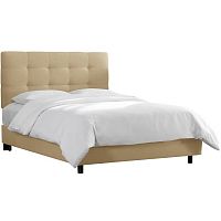 кровать двуспальная 160х200 бежевая alice tufted beige в Королёве