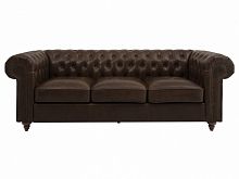 диван chester classic трехместный прямой коричневый в Королёве