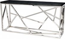 консоль geometric 180x50x90 хром, черная столешница в Королёве