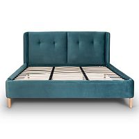 кровать двуспальная 180х200 из велюра бирюзовая brighton в Королёве
