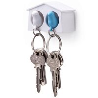 держатель+брелок для ключей двойной mini sparrow белый-голубой в Королёве