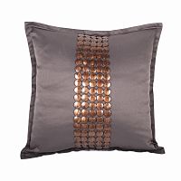 декоративная подушка handwork exclusive квадратная темно-серая в Королёве
