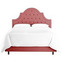 кровать двуспальная 160х200 розовая с каретной стяжкой harvey tufted rose velvet в Королёве
