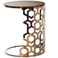 стол приставной gold circle 50x50х60 коричневый, золотой в Королёве