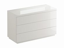 комод kristal 3 ящика белый глянец в Королёве