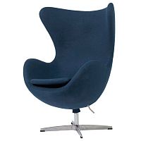 кресло egg chair серо-синее в Королёве