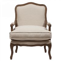 кресло мягкое с подлокотниками бежевое louisa bergere chair в Королёве