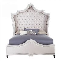 кровать двуспальная 180х200 серая с каретной стяжкой imperial в Королёве