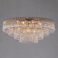 потолочная люстра eurosvet diadema 10078/10 золото/прозрачный хрусталь strotskis в Королёве