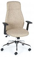 кресло для руководителя norden chairs милан, обивка: текстиль, цвет: ткань светло-бежевая в Королёве