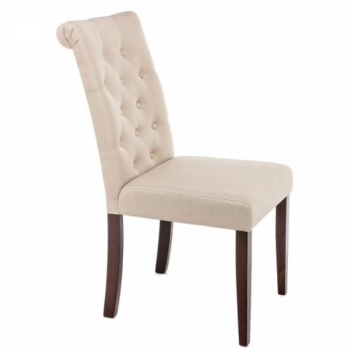 стул деревянный amelia dark walnut / fabric cream в Королёве