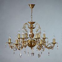 подвесная люстра ambiente alicante 8888/6+6 ab tear drop бронза в Королёве