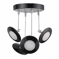 потолочная светодиодная люстра odeon light uliss 3811/28cl черная в Королёве