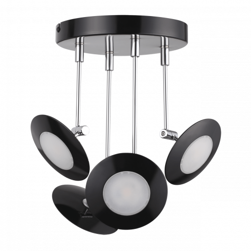 потолочная светодиодная люстра odeon light uliss 3811/28cl черная в Королёве