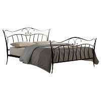 кованая двуспальная кровать 160х200 серая mila в Королёве