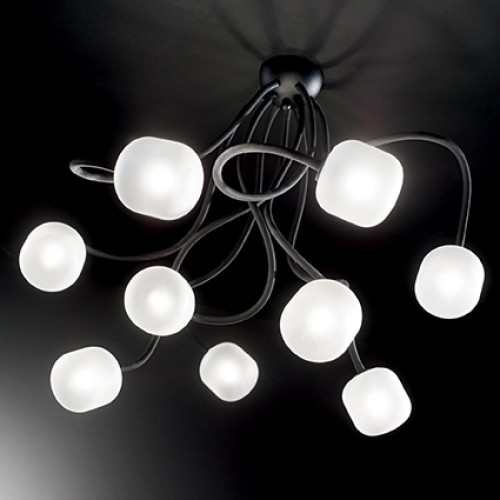 потолочная люстра ideal lux octopus pl9 nero в Королёве