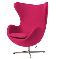 кресло egg chairа шерсть малиновое в Королёве