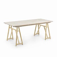 creassy стол 180x85 из натурального дерева из ротанга от la forma (ex julia grup) в Королёве