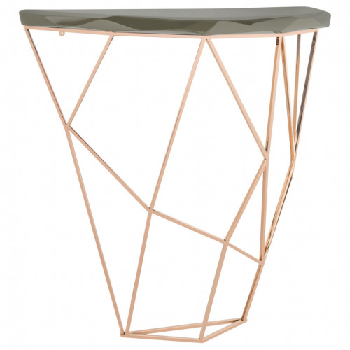 консоль geometric 100x38x90 золото, черная столешница в Королёве