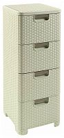 комод c 4 отделениями rattan style кремовый в Королёве