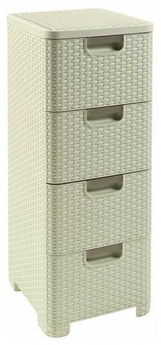 комод c 4 отделениями rattan style кремовый в Королёве