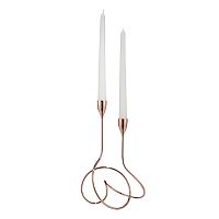подсвечник медный металлический на 2 свечи loop, 28 см в Королёве