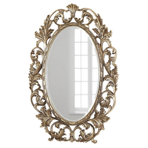 овальное зеркало настенное серебро гойя florentine silver в Королёве