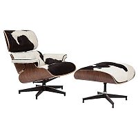 кресло lounge chair & ottoman черно-белое в Королёве