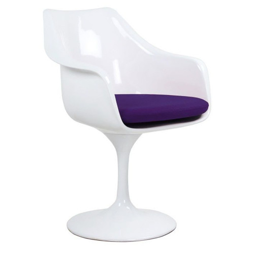 кресло tulip armchair бело-фиолетовое шерсть в Королёве